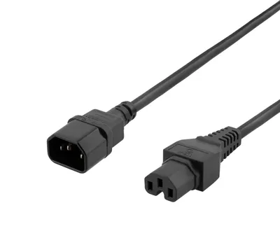 Immagine prodotto di DELTACO Cavo di prolunga IEC C15 - IEC C14, 3 m, nero