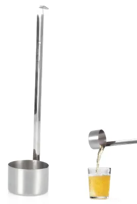 Imagen del producto de Cuchara de acero inoxidable, 500 ml, con mango largo, ideal para sopas