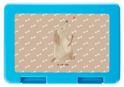 Produktbild von Mr. & Mrs. Panda Lunchbox Hund Liebe - Hundeglück - Geschenk, Snackbox, Schulbrotdose, Jausenbox, Herz, Bento Box, Sprüche, Bentobox, Hunde
