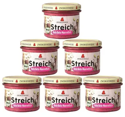 Produktbild von 6x Zwergenwiese Rote Bete-Meerrettich Streich 180g -