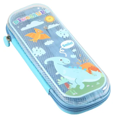 Produktbild von Tragbares Federmäppchen für Kinder, Stiftehalter mit großem Fassungsvermögen, Schul-Federmäppchen, Federtasche, kleines Federmäppchen (hellblau)