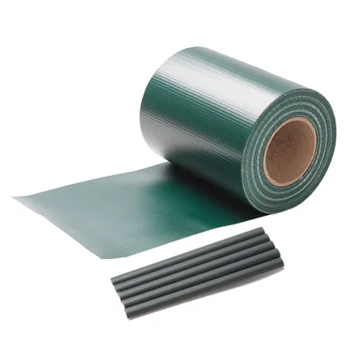 Produktbild von EINFEBEN Sichtschutzstreifen Doppelstabmatten Zaun Gartenzaun Sichtschutz, 35 m x 19 cm inkl.30 Befestigungsclips, PVC Sichtschutzfolie fuer Doppelstabmattenzaun, Gruen