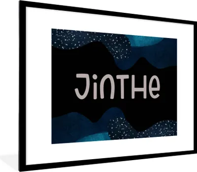 Produktbild von MuchoWow® Gerahmtes Poster Jinthe - Pastell - Mädchen 80x60 cm - Poster mit Schwarzem Bilderrahmen Wandposter Rahmen Foto Bilder - Schlafzimmer-Dekorationen - Fotoposter