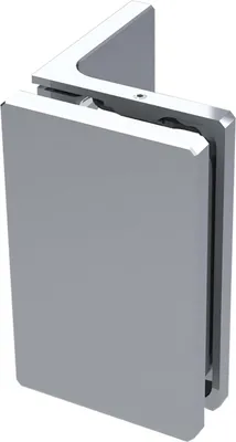 Produktbild von Colcom Winkelverbinder 90 Grad Glas Wand TK 45kg, Messing verchromt poliert