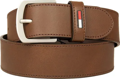 Zdjęcie produktu dla Pasek męski TH TOMMY HILFIGER skórzany skracany brązowy klamra wysoka cm 4 artykuł XM0XM02231, 0HD Ciemnobrązowy, rozmiar 95 * cm.106 + klamra cm.5 - łącznie cm.111, Skóra 100%
