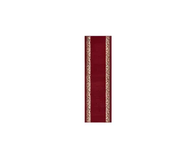 Produktbild von Kurzflor Teppich Läufer Plant Rot, Größe:80x250 cm