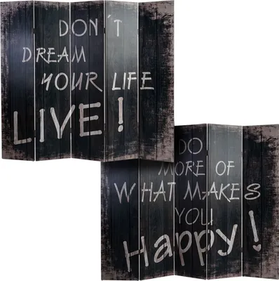 Produktbild von Foto-Paravent Vintage, Paravent Raumteiler Trennwand - 180x200cm, Spruch