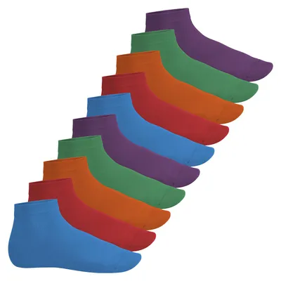 Produktbild von Footstar EVERYDAY! 10 Paar Damen Herren Quarter Socken - Bold 47-50
