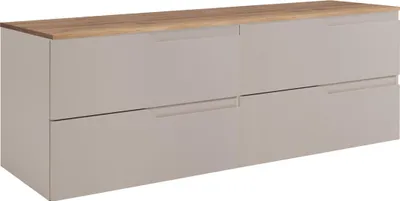 Obrázek produktu pro RODAN | Skříňka pod Umyvadlo - Béžová a Hnědá - 120 cm - S Deskou Stolu - 4 Zásuvky - Závěsné - MDF čela - MODERN
