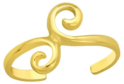Produktbild von Zehenring Silber 925: Zehring gold „Spirale“