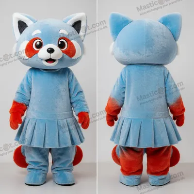 Produktbild von Himmelblauer MASTICOT flauschiger Roter-Panda-Maskottchen