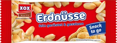 Zdjęcie produktu dla XOX Orzeszki ziemne prażone i solone chrupiące o smaku pikantnym 50g
