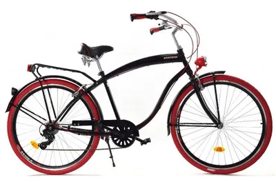 Zdjęcie produktu dla Rower Dallas Cruiser Men 28" 7spd Alu - czarny z czerwonym