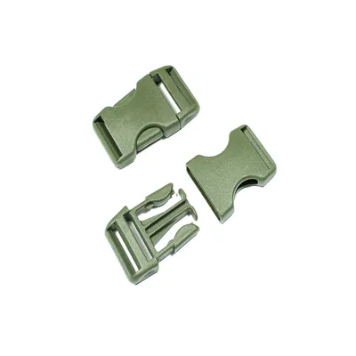 Produktbild von 10 x Steckschnalle Olive 25mm grade Kunststoffschnalle Steckverschluss Schnalle