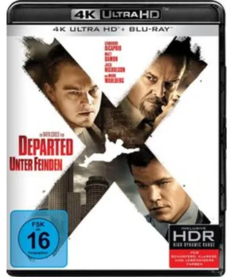 Zdjęcie produktu dla PLAION 1192496, Film, Blu-ray, Niemiecki, Angielski, Francuska, Hiszpański, 151 min, The Departed, Kryminał