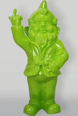 Immagine prodotto di Casa Padrino scultura decorativa XXL gnomo da giardino verde h. 170 cm - Grande figura da giardino