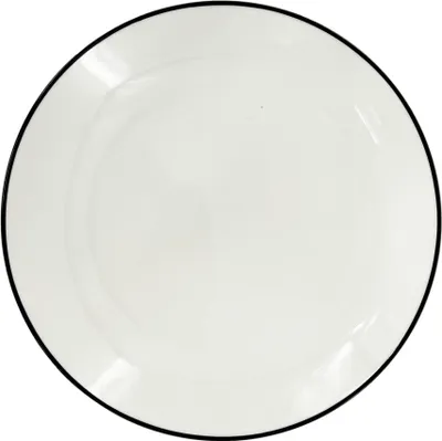 Immagine prodotto di Piatto da dessert in porcellana Linea Black, ø 19 cm, linea nera