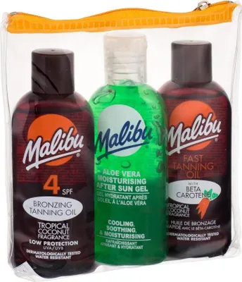 Produktbild von Malibu Travel Pack Bräunungslotionen SPF4, Bronzer + After Sun Lotion