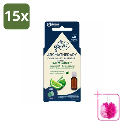 Obrázok produktu pre 15 kusov náplne do difuzéra aromaterapie Glade Calm Mind – 17,4 ml – balenie s množstvom