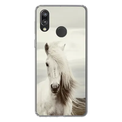 Produktbild von MuchoWow® Handyhülle Schutzhülle Hülle für Huawei P20 Lite (2020) Pferd - Strand - Mähne Silikon Softcase Handy Hülle - Kartenhalter