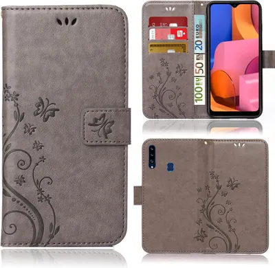 A collage of images showing a phone case from different angles, including its interior card slots and the phone inserted.