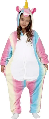 Produktbild von Einhorn Jumpsuit Kostüm für Mädchen, Größe:140/146
