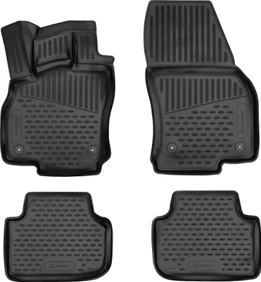 Produktbild von Fussmatten Set Element TPE Gummi 3D, wasserdicht, hoher Rand, rutschfest, passgenau – kompatible mit AUDI Q3 II gen. F3 (+Q3 SportBack), 2018-> cross, 4 pcs
