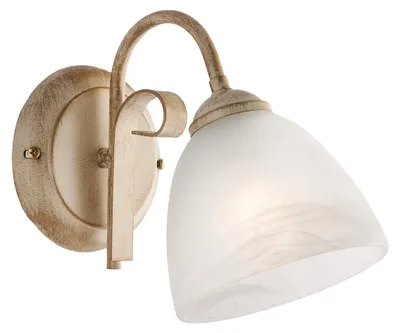Produktbild von Wandleuchte Forgiato 1 Licht Eisen Elfenbein und Gold