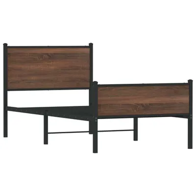 Obrázok produktu pre Kovový posteľný rám bez matraca, hnedý dub 90x190 cm