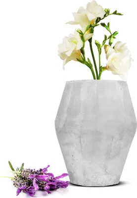 Produktbild von 2 x Blumenvase Emilia Tischvase Glasvase Dekovase Vase Tischdeko(Weiß)
