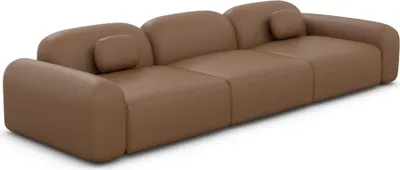 Produktbild von Echtleder 3-Sitzer Couch Nuvia Braun