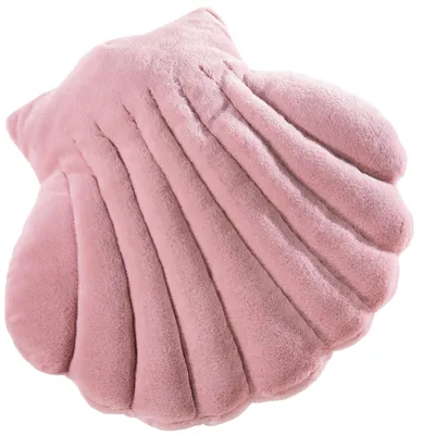 Zdjęcie produktu dla Miękki poduszka w kształcie muszli, kolor różowy, 32 cm