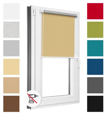 Obrázok produktu pre Estika Zatemňovacia roleta bez vŕtania - 30 x 150 cm - Svetložltá - Termoroleta