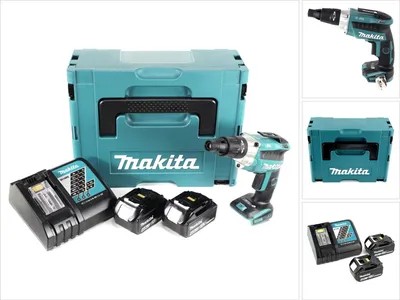 Produktbild von Makita DFS 251 RMJ 18 V Li-Ion Trockenbauschrauber Brushless im Makpac mit 2x BL1840 B 4,0 Ah Akku und DC18RC Ladegerät