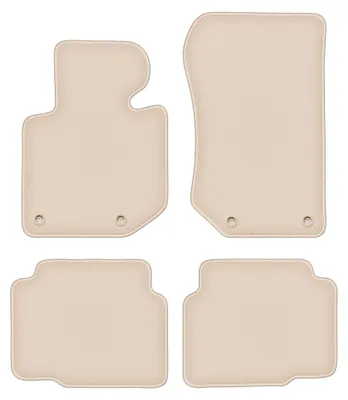 Productafbeelding van Velours automatten voor BMW 3 E36 1991-2000 (coupé/sedan/stationwagen) – 4-delig, beige, op maat – Wielganizator FORTUNA