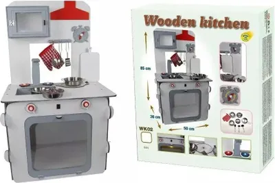 Obrázek produktu pro Bílá dřevěná kuchyňka – 3toysm