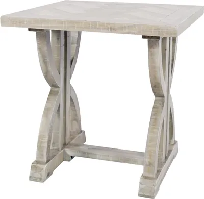 Produktbild von FURNLUX Beistelltisch Avola Beige 61cm / Hauptfarbe: Beige / Abmessungen: 61 x 61 x 61 cm