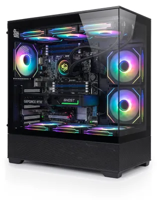 Produktbild von Broonbee Gaming PC Xeon v4 Amazon S-I9 Plus Black 32 GB - 500 GB NVMe Nvidia GeForce RTX 3050 Wasserkühlung 240mm mit RGB Lüfter