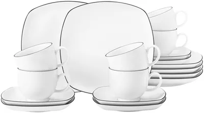 Produktbild von 18-teiliges Kaffeegeschirr Lido Black Line