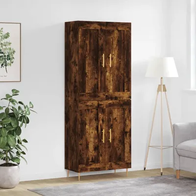 Obrázok produktu pre vidaXL Highboard smoke oak 69,5x34x180 cm odvodený výrobok z dreva