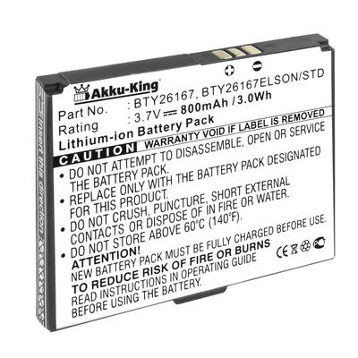 Zdjęcie produktu dla Bateria kompatybilna z telefonem Elson Mobistel EL680 - zastępuje baterię BTY26167 - litowo-jonowa, 800mAh