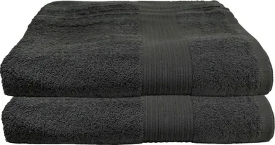 Produktbild von 2er Set Julie Julsen Duschtuch 70 cm x 140 cm Anthrazit,70x140