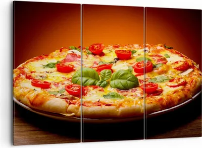 Produktbild von Bild auf Leinwand - Leinwandbild - Italien Pizza Tradition Essen - 105x70cm - Wand Bild - Wanddeko - Leinwanddruck - Bilder - Kunstdruck - Wanddekoration - Leinwand bilder - Wandkunst - CE105x70-2717