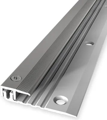 Produktbild von PROVISTON | Abschlussprofil | Vinylausgleich | Breite: 17 mm | Höhenausgleich: 4 - 9.5 mm | Länge: 1000 mm | Aluminiumprofil | Edelstahloptik | 1 Stück