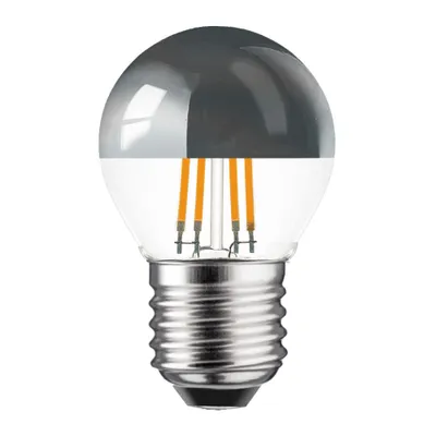 Produktbild von LED Filament Kopfspiegel Tropfen 4W = 40W E27 silber KVS warmweiß 2700K
