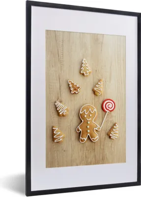 Produktbild von MuchoWow® MuchoWow® Gerahmtes Poster Weihnachten - Weihnachtsschmuck 40x60 cm - Poster mit zchwarzem Bilderrahmen - Poster in Rahmen