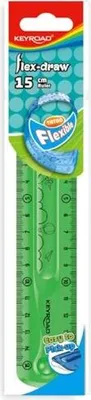 Obrázek produktu pro Pravítko KEYROAD Flexi 15 cm, ohebné, zelené