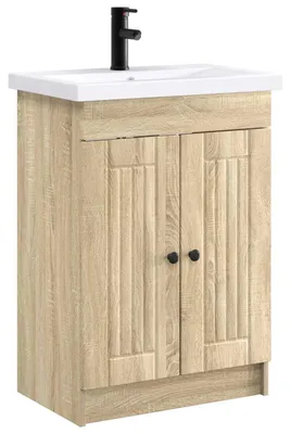 Immagine prodotto di Set di mobili da bagno vidaXL in rovere Sonoma 56 x 37,5 x 81 cm