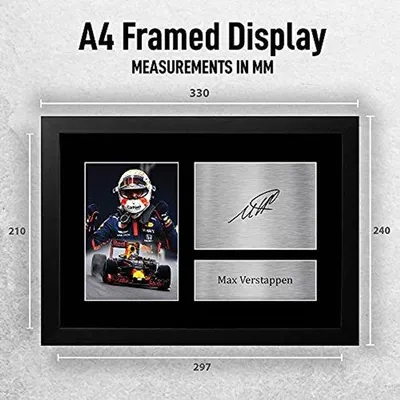 Produktbild von Formel 1 Geschenk - A4-Format, Gekleidert, Handunterschrift, Bild für Rennfahrtsfans