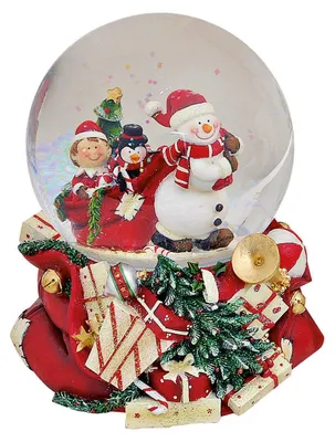 Productafbeelding van Muziekdoos/sneeuwbol sneeuwman, 11x15x11cm